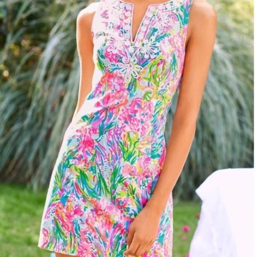 Lilly Pulitzer NWT size 12 Gabby Shift Dress Fan Sea Pants